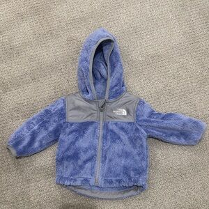 The North Face Lavender and Gray Hooded Fleece